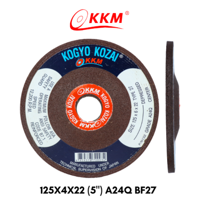 แผ่นเจียรเหล็ก KKM A24QBF27 125x6x22 (5")