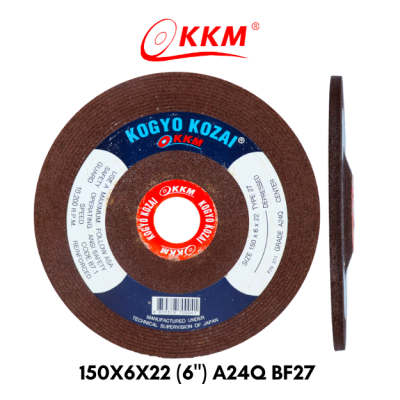 แผ่นเจียรเหล็ก KKM A24QBF27 150x6x22 (6")
