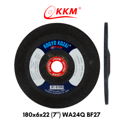 แผ่นเจียรสแตนเลส KKM WA24QBF27 180x6x22 (7")