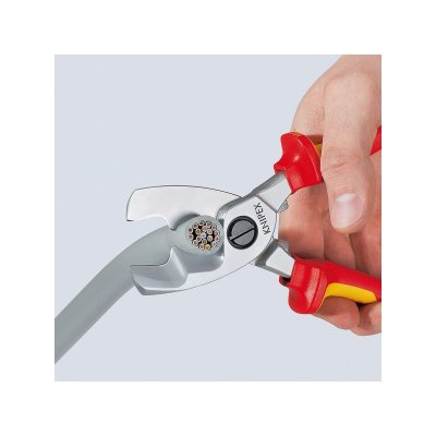 กรรไกรตัดสายไฟแบบคมตัดคู่ KNIPEX