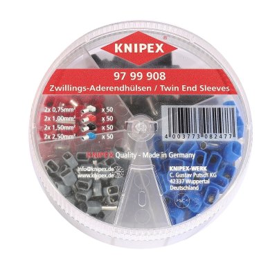 กล่องอุปกรณ์ปลอกหุ้มสายไฟคู่ KNIPEX NO.908 รุ่น 97 99 908