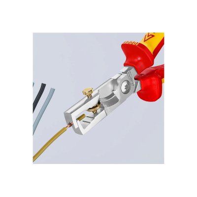 คีมปอก/ตัดสายไฟ ด้าม KNIPEX VDE รุ่น STRIX 13 66 180