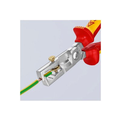 คีมปอก/ตัดสายไฟ ด้าม KNIPEX VDE รุ่น STRIX 13 66 180