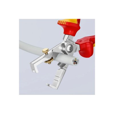 คีมปอก/ตัดสายไฟ ด้าม KNIPEX VDE รุ่น STRIX 13 66 180