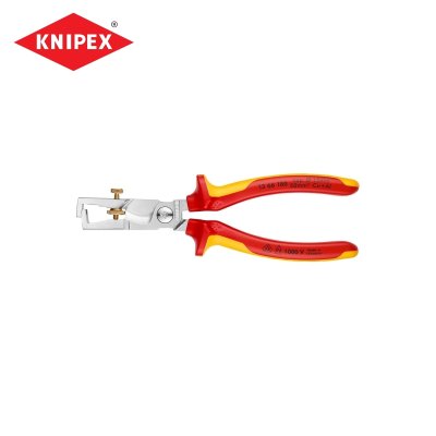 คีมปอก/ตัดสายไฟ ด้าม KNIPEX VDE รุ่น STRIX 13 66 180