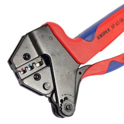 คีมย้ำหางปลาหุ้มฉนวน แบบขนาน KNIPEX