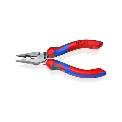 คีมรวมปากแหลม เคลือบดำ ด้ามหนา KNIPEX รุ่น 08 22 145 (มีขนาด 145/185 มม.)