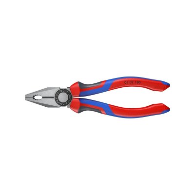 คีมอเนกประสงค์เคลือบดำ ด้ามพลาสติกหนา KNIPEX รุ่น 03 02 180