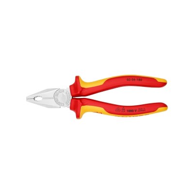 คีมอเนกประสงค์เคลือบโครม ด้าม KNIPEX VDE รุ่น 03 06 180