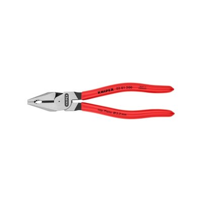 คีมอเนกประสงค์แรงสูงเคลือบดำ ด้ามพลาสติก KNIPEX รุ่น 02 01 200