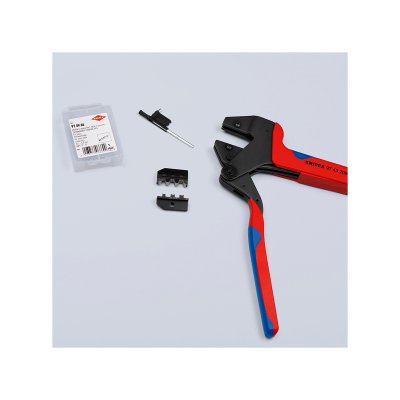 ชุดคีมย้ำหางปลาพร้อมอุปกรณ์เปลี่ยนหัวดาย KNIPEX