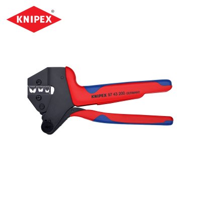 ชุดคีมย้ำหางปลาพร้อมอุปกรณ์เปลี่ยนหัวดาย KNIPEX