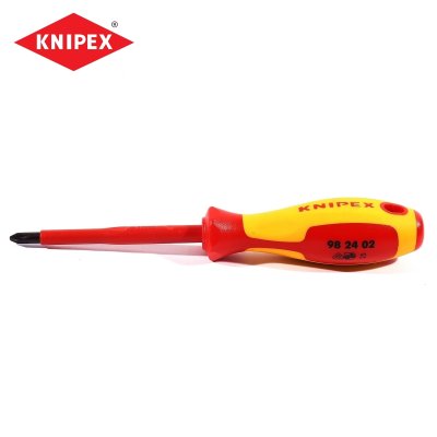 ไขควงกันไฟหัวแฉก KNIPEX ขนาด PH2 6.0x100 มม. รุ่น 98 24 02