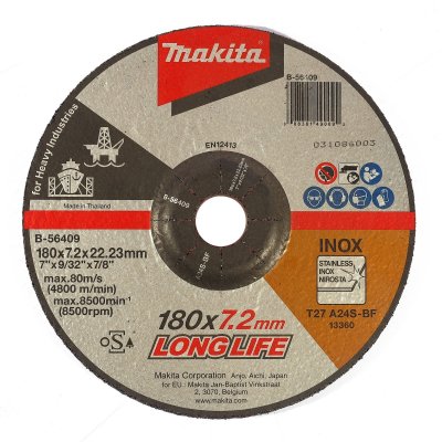 แผ่นเจียรเหล็ก MAKITA 7X7.2 มม. A24S HEAVY - รุ่น B-56409