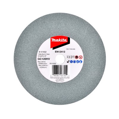หินไฟอะไหล่ เจียรตั้งโต๊ะ 6 นิ้ว สีเขียว GC120HV MAKITA รุ่น MPB-51932