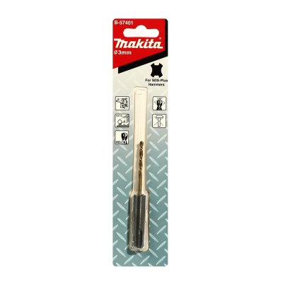 ดอกสว่านเจาะโลหะ MAKITA SDS-HSS รุ่น B-57401 ขนาด 3X90-6.5X131 มม.