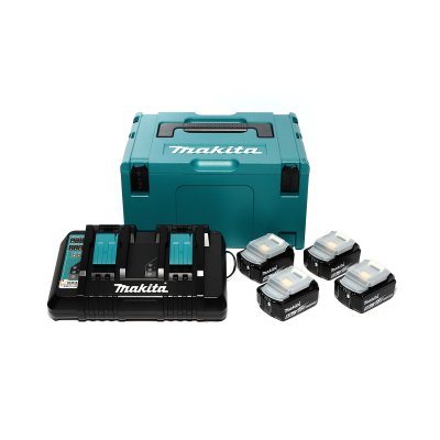 ชุดแบตเตอรี่ MAKITA BL1850B X4 + DC18RD + กล่องเครื่องมือ รุ่น MKP3PT184