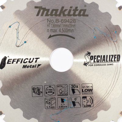 ใบเลื่อยวงเดือนตัดโลหะ MAKITA EFFICUT รุ่น B-69428 ขนาด 5-6 นิ้ว 30-48 ฟัน