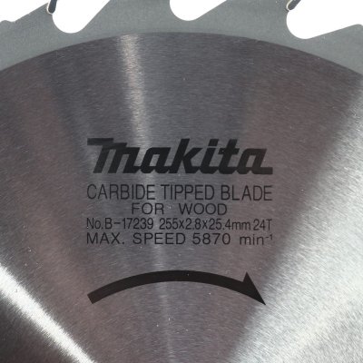 ใบเลื่อยวงเดือนคาร์ไบด์ตัดไม้ MAKITA รุ่น MP005655 ขนาด 255-405MM (10-16 นิ้ว) 24-60 ฟัน