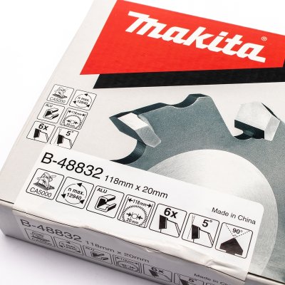 ใบเลื่อยเซาะร่อง TCT MAKITA รุ่น B-48832 ขนาด 118X20 มม. 6T มุม 90° (สำหรับ CA5000X)