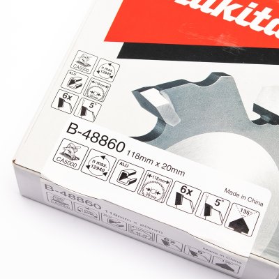 ใบเลื่อยเซาะร่อง TCT MAKITA รุ่น B-48860 ขนาด 118X20 มม. 6T มุม 135° (สำหรับ CA5000X)