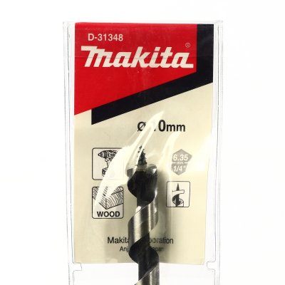 ดอกเจาะไม้เกลียว AUGER ก้าน HEX 1/4 นิ้ว MAKITA รุ่น D-31348 (10X200 / 12X200 มม.)