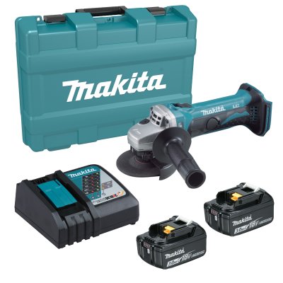 เครื่องเจียรไร้สาย 4 นิ้ว 18V แบต+แท่นชาร์จ MAKITA รุ่น DGA402RFE