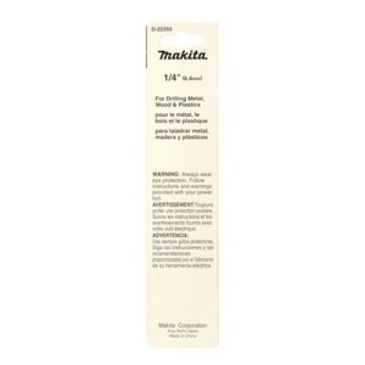 ดอกเจาะเหล็ก HSS-G MAKITA ขนาด 1/4"-9/32" (1 ดอก) รุ่น D-22355