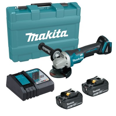เจียรไร้สาย สวิตช์บีบ 4 นิ้ว 18V แบต+แท่นชาร์จ MAKITA รุ่น DGA408RTE