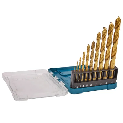 ชุดดอกเจาะเหล็ก สีทอง HSS-TIN MAKITA ขนาดมิล มีให้เลือก 3ชุด