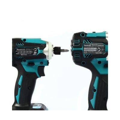 ชุดคอมโบเครื่องมือไฟฟ้าไร้สาย MAKITA 18V DHP484Z+DTD171Z พร้อมแบต 2 ก้อนและกล่อง MAKPAC รุ่น DLX2315J