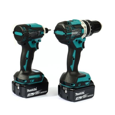 ชุดคอมโบเครื่องมือไฟฟ้าไร้สาย MAKITA 18V DHP484Z+DTD171Z พร้อมแบต 2 ก้อนและกล่อง MAKPAC รุ่น DLX2315J