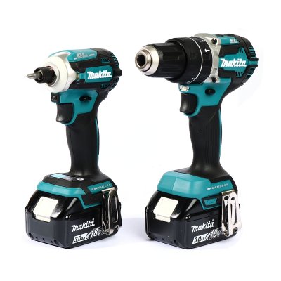 ชุดคอมโบเครื่องมือไฟฟ้าไร้สาย MAKITA 18V DHP484Z+DTD171Z พร้อมแบต 2 ก้อนและกล่อง MAKPAC รุ่น DLX2315J