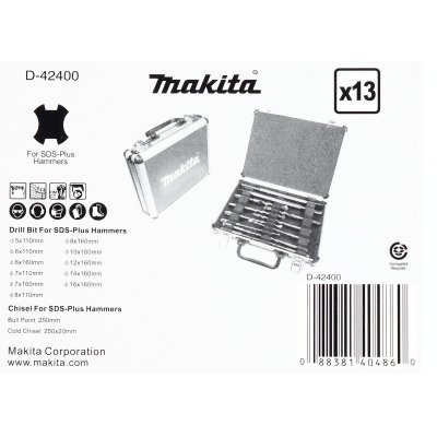 ชุดดอกสว่าน+ดอกสกัด SDS MAKITA รุ่น D-42400 (13 ดอก/กล่อง)