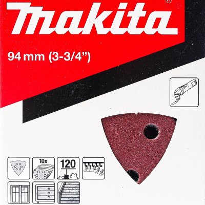 กระดาษทรายขัดไม้ สีแดง MAKITA #120-#150 10 แผ่น รุ่น TM300C