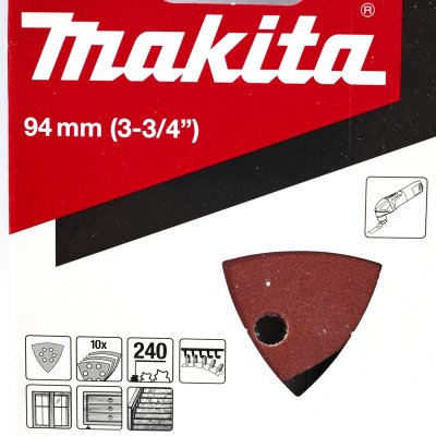 กระดาษทรายไม้ สีแดง เบอร์ #240 MAKITA 10 แผ่น รุ่น TMC3000C