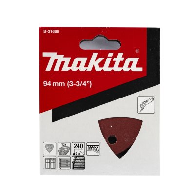 กระดาษทรายไม้ สีแดง เบอร์ #240 MAKITA 10 แผ่น รุ่น TMC3000C