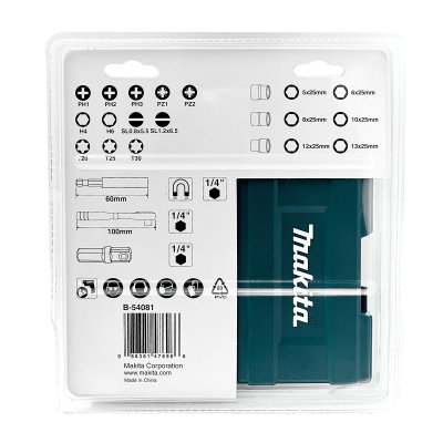 ชุดก๊อกแก๊ก MAKITA รุ่น B-54081 1/4"+ดอกไขควง 21 PCS
