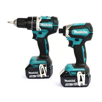 ชุดคอมโบเครื่องมือไฟฟ้าไร้สาย MAKITA 18V DHP484Z+DTD153Z พร้อมแบต 2 ก้อนและกล่อง MAKPAC รุ่น DLX2180J