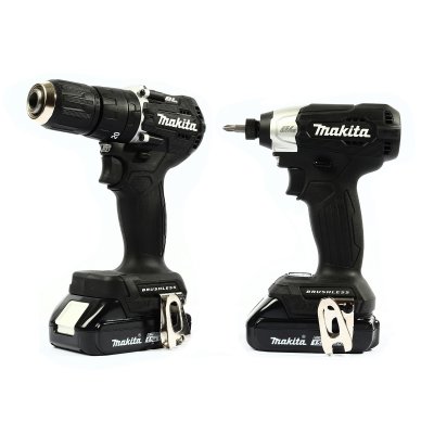 ชุดคอมโบเครื่องมือไฟฟ้าไร้สาย MAKITA DHP487+DTD157 สีดำ แบต 1.5AHx2 รุ่น DLX2414X7B