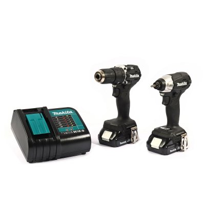 ชุดคอมโบเครื่องมือไฟฟ้าไร้สาย MAKITA DHP487+DTD157 สีดำ แบต 1.5AHx2 รุ่น DLX2414X7B