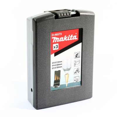 ชุดดอก STEP DRILL 3 ดอก/ชุด ร่องตรง เคลือบไทเทเนียม MAKITA รุ่น MPD-46573