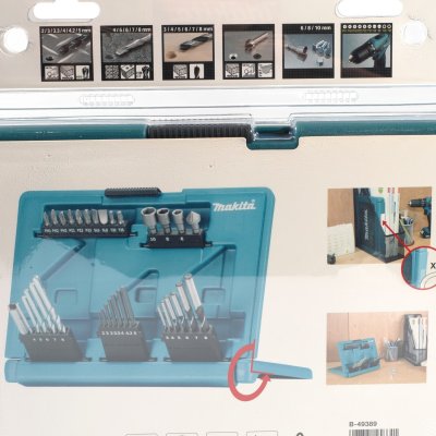 ชุดดอกสว่านและดอกไขควงรวม 33 ชิ้น MAKITA รุ่น B-49389 (กล่องแท็บเล็ต)