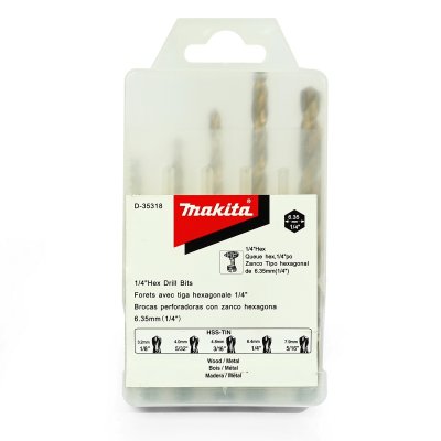 ชุดดอกเจาะเหล็ก HSS ก้านหกเหลี่ยม MAKITA รุ่น D-35318 (5 ดอก)
