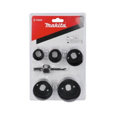 ชุดดอกเจาะโฮลซอไม้ MAKITA 6 ชิ้น (32-64มม.) รุ่น D-70203