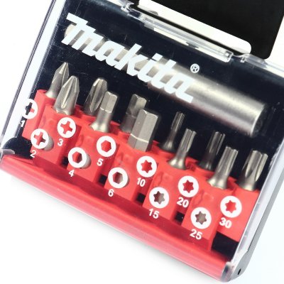 ชุดดอกไขควงพร้อมด้ามแม่เหล็ก 12 ชิ้น MAKITA รุ่น B-45381