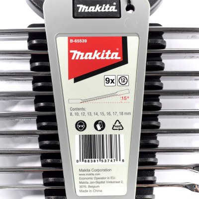 ชุดประแจแหวนข้างปากตาย MAKITA 8-18 มม. (9 ชิ้น) รุ่น MPB-65539