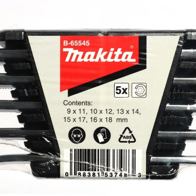 ชุดประแจแหวนผ่า MAKITA 9-18 มม. (5 ชิ้น) รุ่น MPB-65545