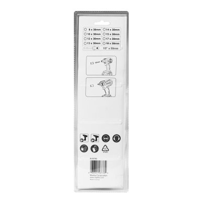 ชุดลูกบล๊อก SQ MAKITA รุ่น MPB-55762 พร้อมข้อต่อหกเหลี่ยม (1/2"/3/8")