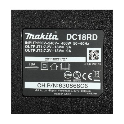 ชุดแบตเตอรี่ MAKITA BL1860B X4 + DC18RD + กล่องเครื่องมือ รุ่น MKP3PG184
